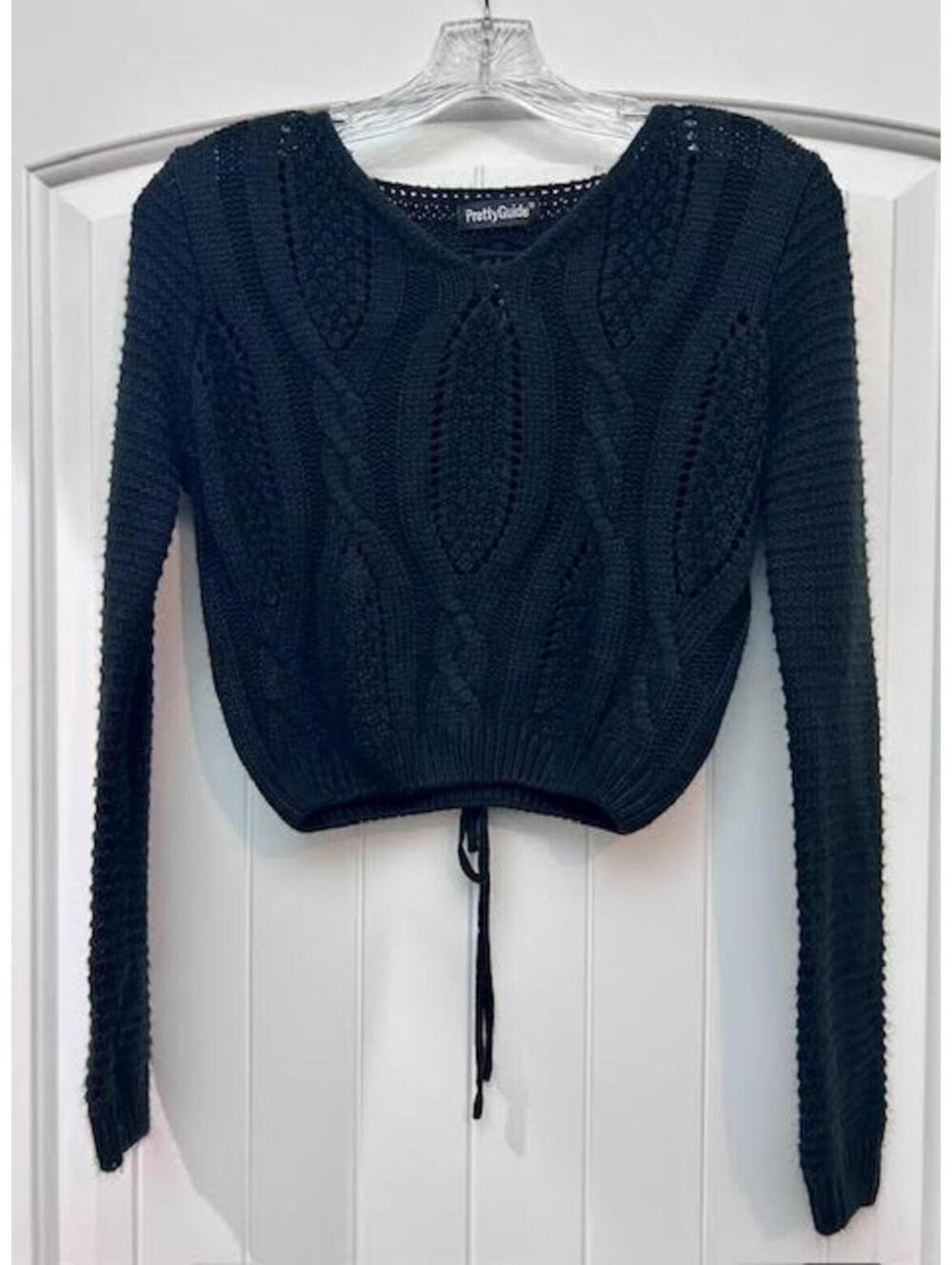 Pretty Guide Open Weave Cropped Sweater M GUC Playful
